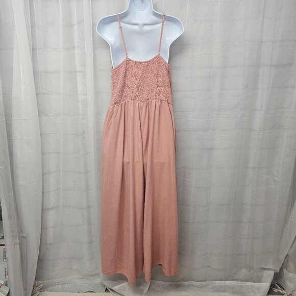 Anrabess Pink Halter Wide Leg Jumpsuit Coquette Cropped Club Beach XL - Picture 8 of 11